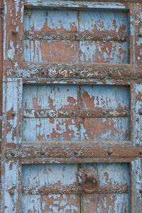 Full frame shot of rusty metal door
