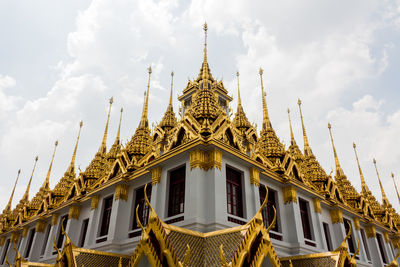 Low angle view of traditional building against sky