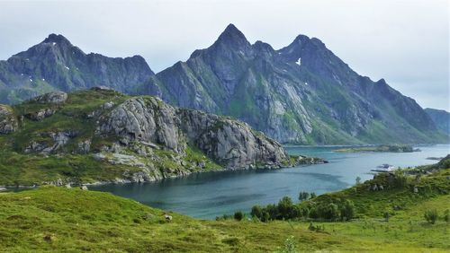 Road to unstad, lofoten islands, norway