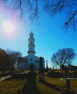 Church against clear sky