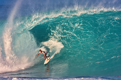 Man surfing in sea