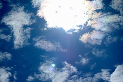 Low angle view of clouds in sky