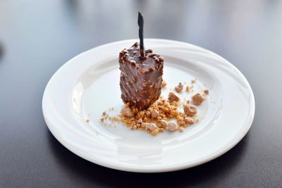 Close-up of ice cream served in plate