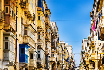 Low angle view of buildings against sky