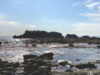 Scenic view of sea against sky