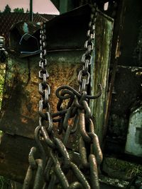 Close-up of rusty metal