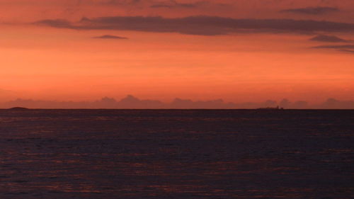 Scenic view of landscape against sky during sunset