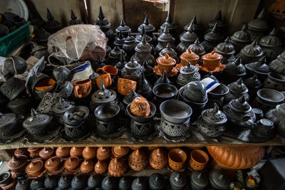 Various displayed for sale at market stall