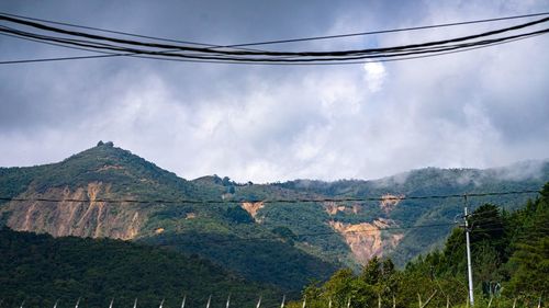 Panoramic view of mountains against sky