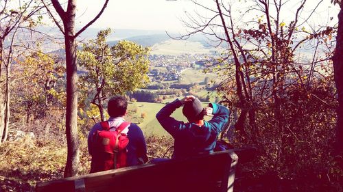 Man relaxing on mountain