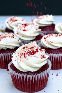 Close-up of cupcakes on table