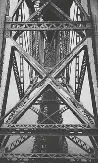 Low angle view of golden gate bridge against sky