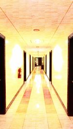 Empty corridor of building