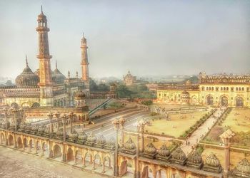High angle view of city