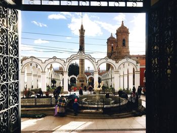 Panoramic view of buildings against sky