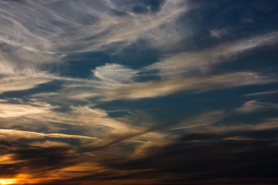 Low angle view of cloudy sky