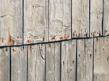 Full frame shot of weathered wooden floor