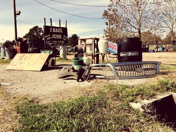 Woman standing on grass