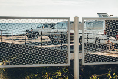 Chainlink fence against sky