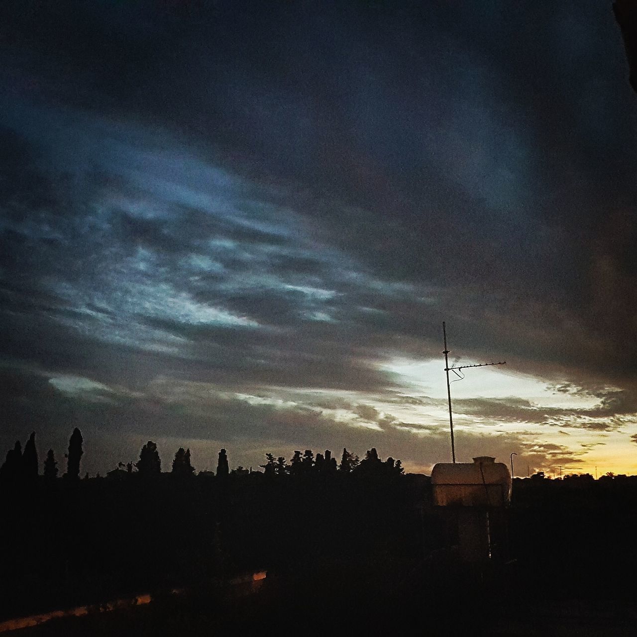 SILHOUETTE OF PEOPLE AGAINST DRAMATIC SKY