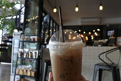 Close-up of drink on table at restaurant