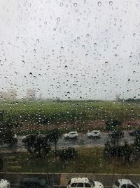 Raindrops on glass window