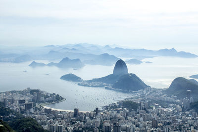 Panoramic view of cityscape against sky