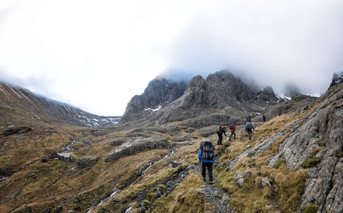 Uk, scotland, trekking at ben nevis