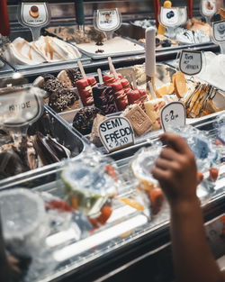 View of food for sale at market