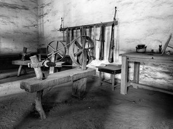 Interior of abandoned building