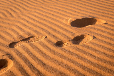 High angle view of a desert