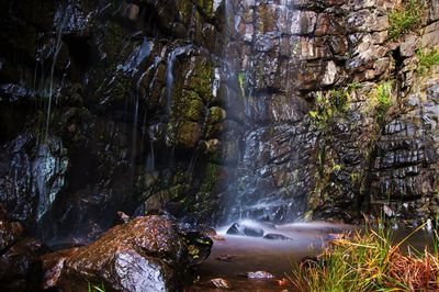 River flowing through rocks