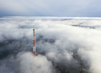 Communications tower against sky