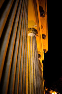 Low angle view of building at night