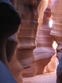 Low angle view of rock formation