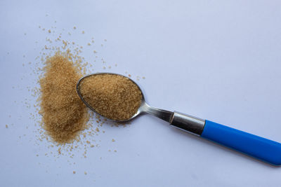 High angle view of bread on table
