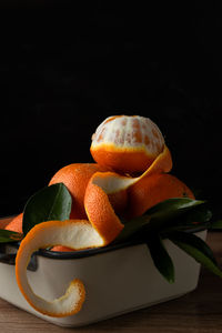 Close-up of orange fruit on table