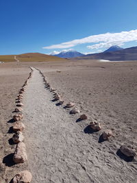Scenic view of desert against sky