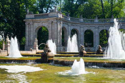 View of fountain in lake