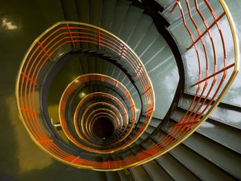 Low angle view of spiral staircase