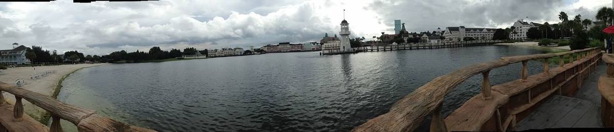 View of buildings against cloudy sky