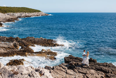 Scenic view of sea against sky