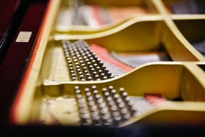 High angle view of computer keyboard on table