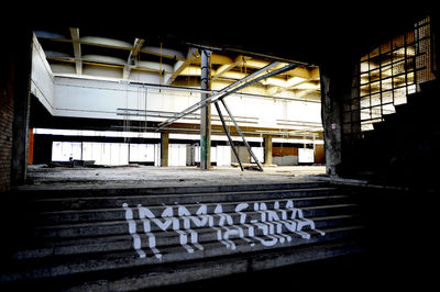 Low angle view of abandoned building