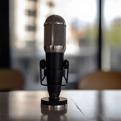 Close-up of microphone