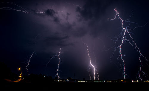 Lightning at night