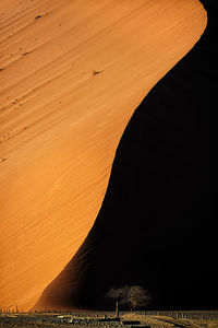 View of desert against sky during sunset