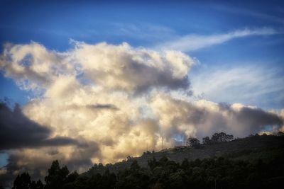 Low angle view of cloudy sky