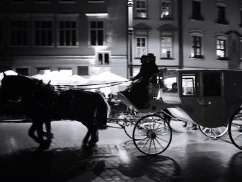 Horse cart on street