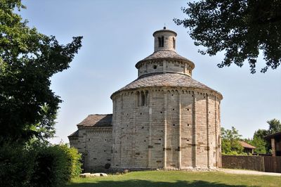 Low angle view of historic building against sky